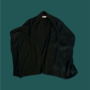 My Tribe Knit Heavy Black Open knit Poncho Cardigan Size XS/S